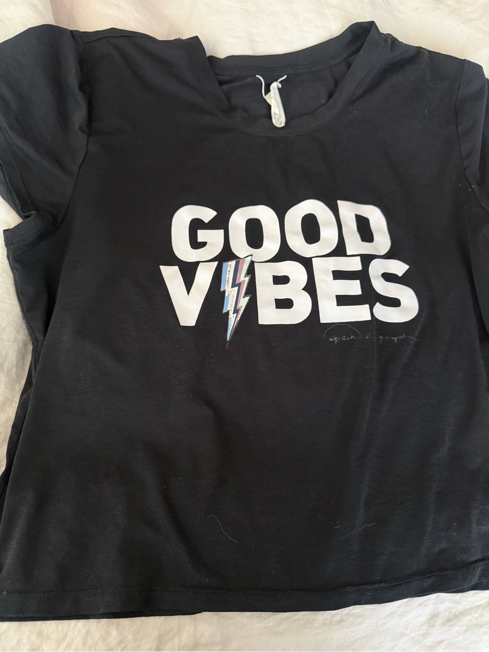 Spiritual Gangster Black 'Good Vibes' Graphic Tee